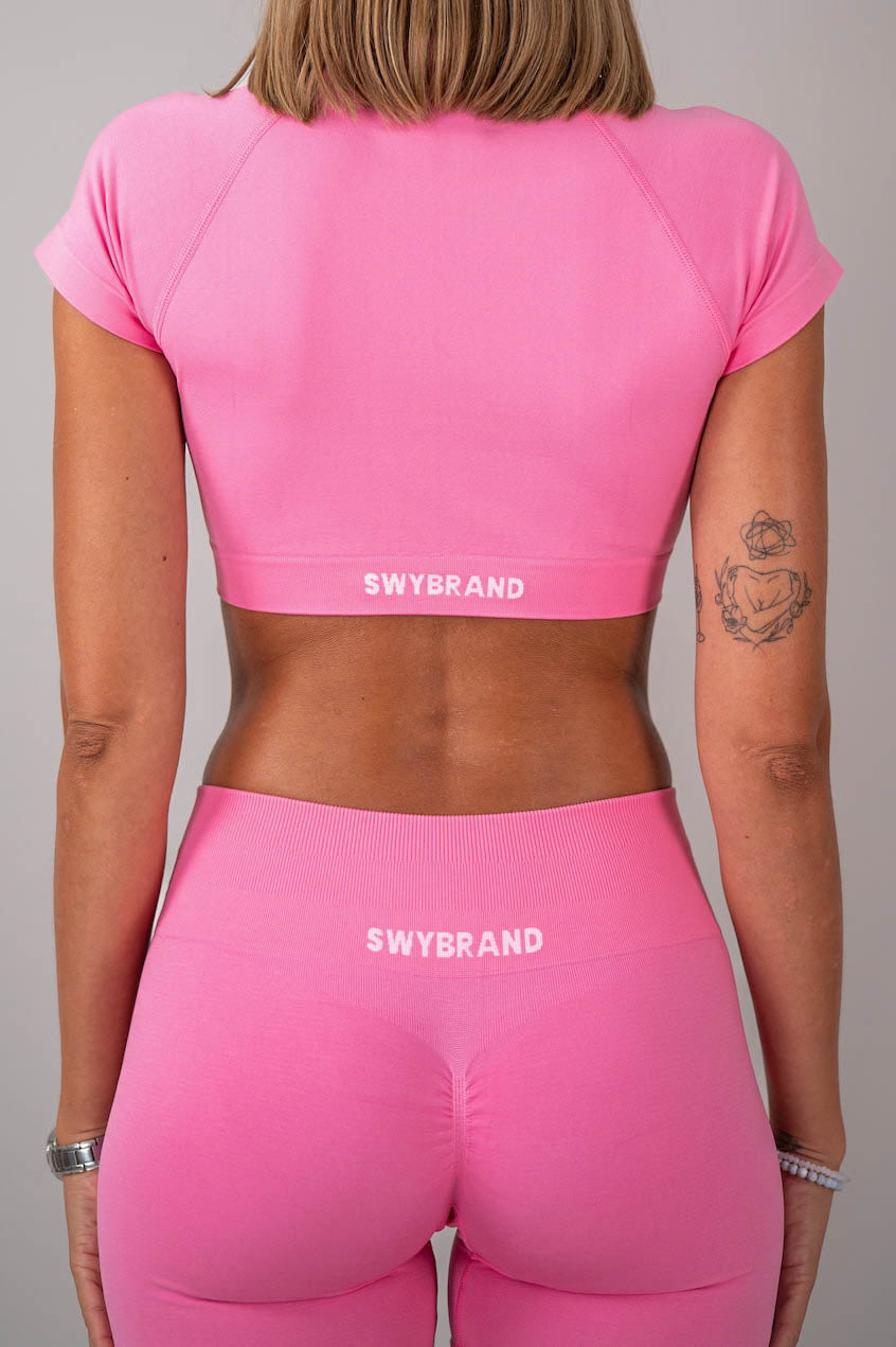 Elevate crop top maniche corte