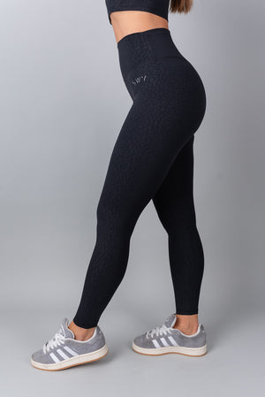 Leopard leggings con scrunch