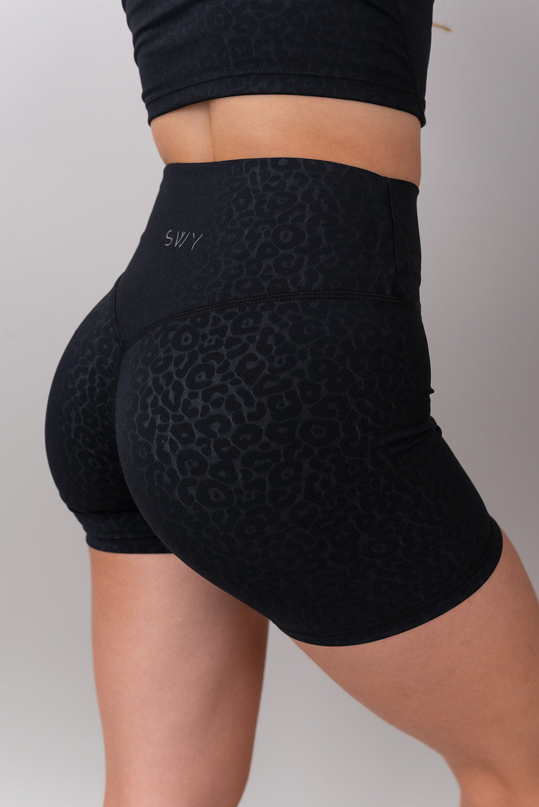 Leopard Pantaloncini con Scrunch