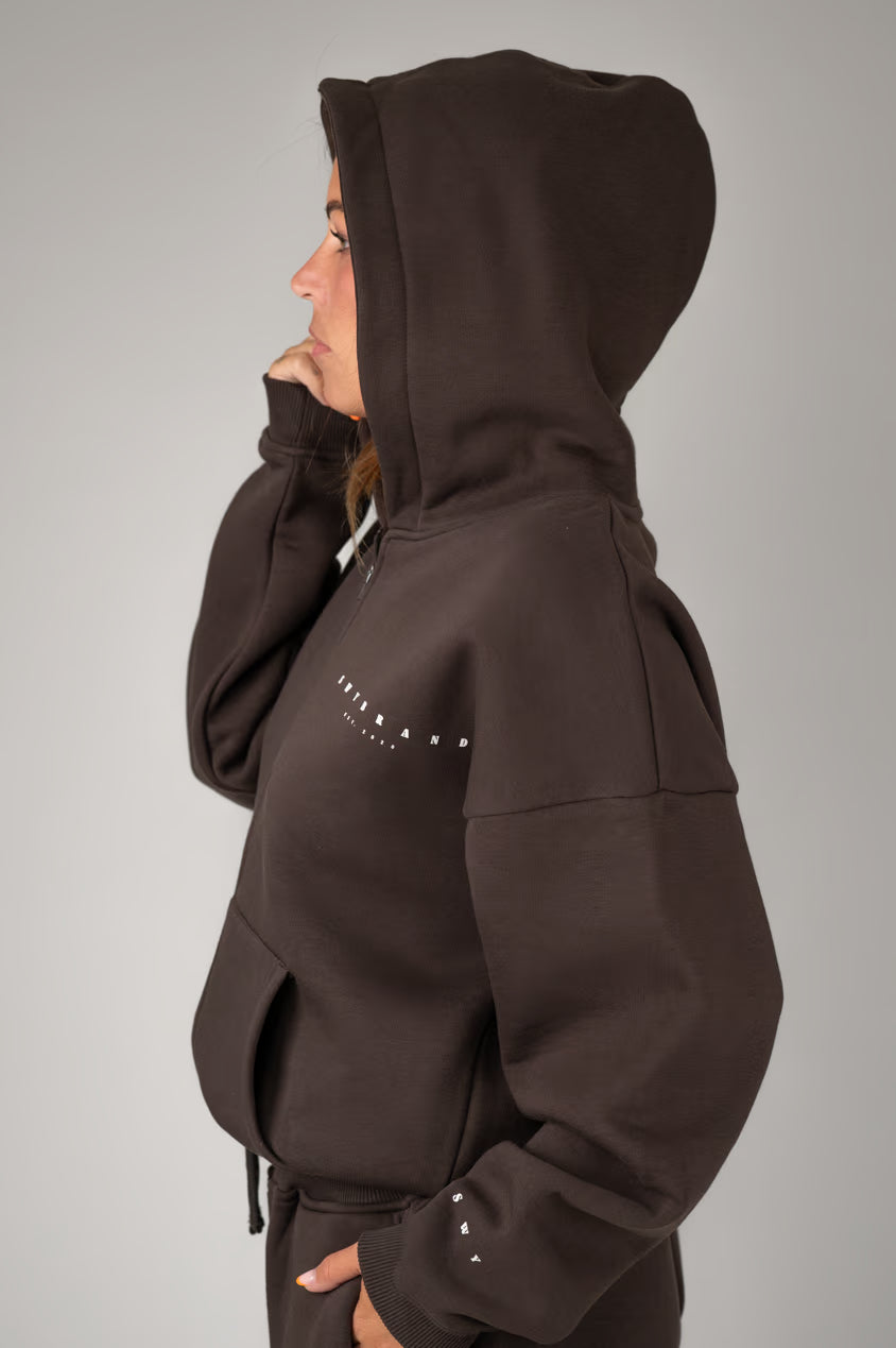 EASE Zip Hoodie Smeđa