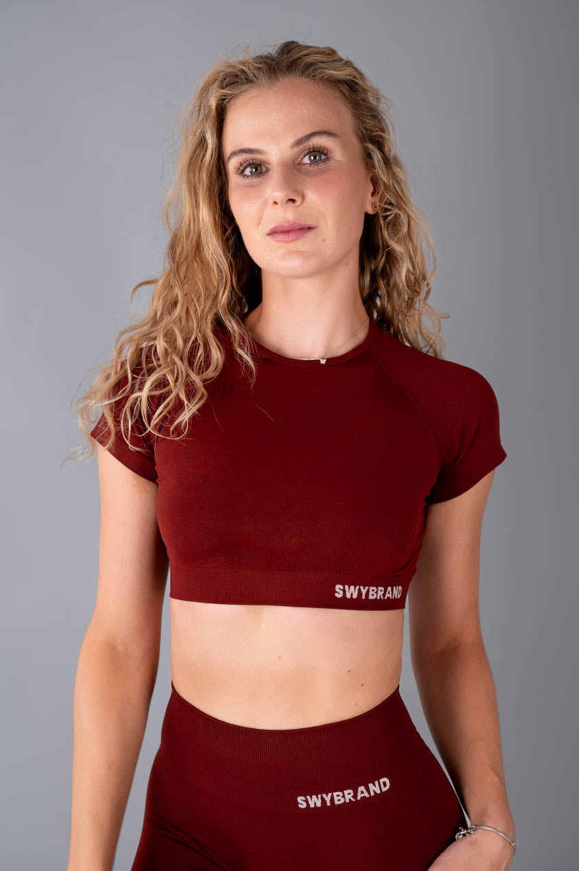 Elevate crop top maniche corte