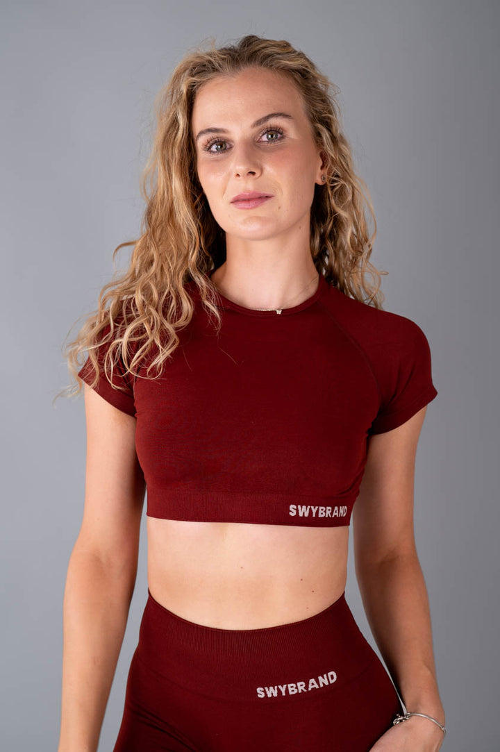 Elevate crop top maniche corte