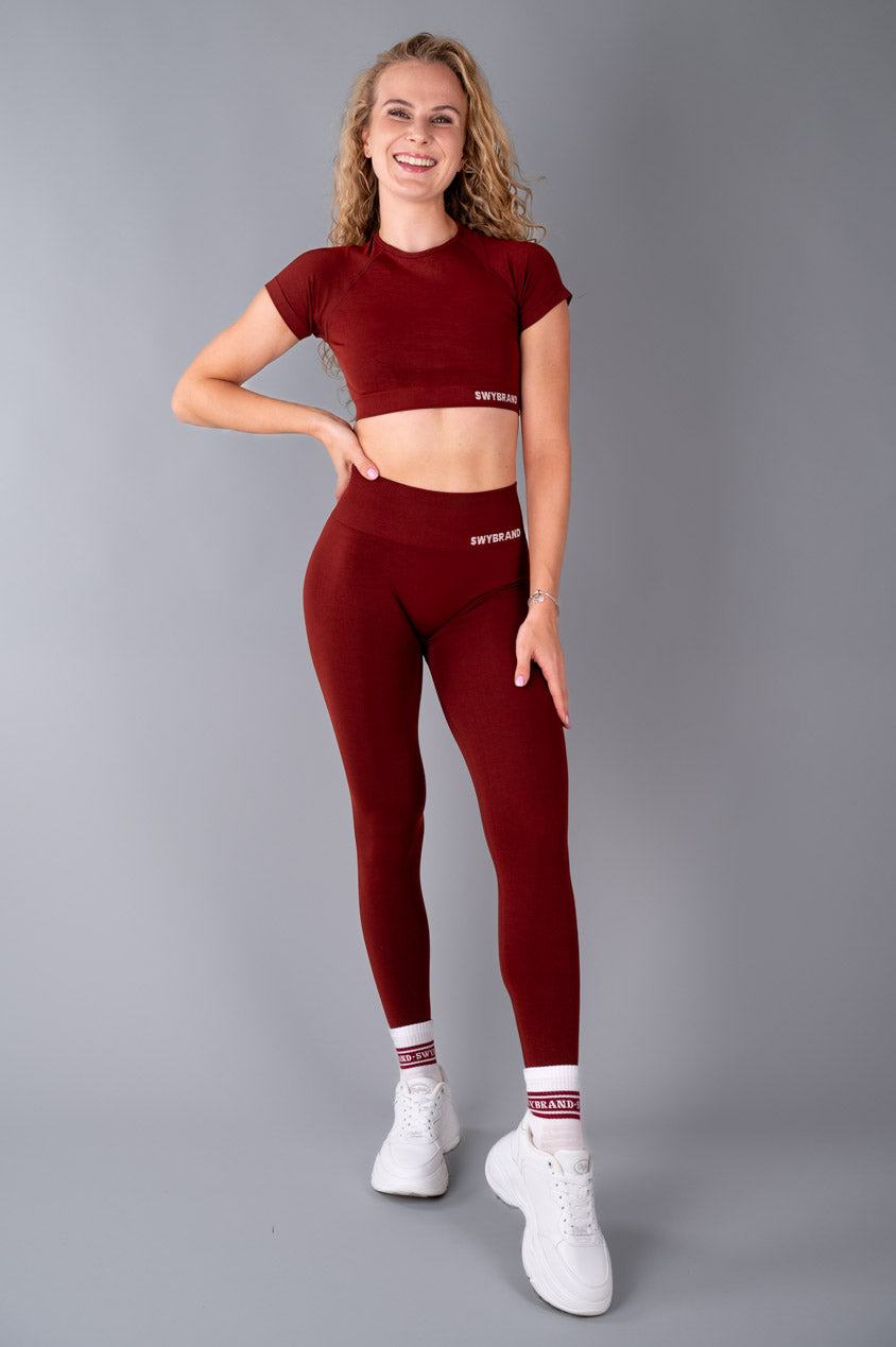 Elevate crop top maniche corte