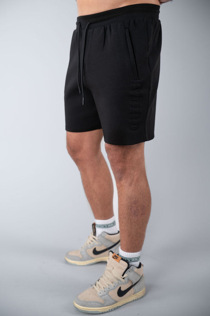 Men core shorts black, front view