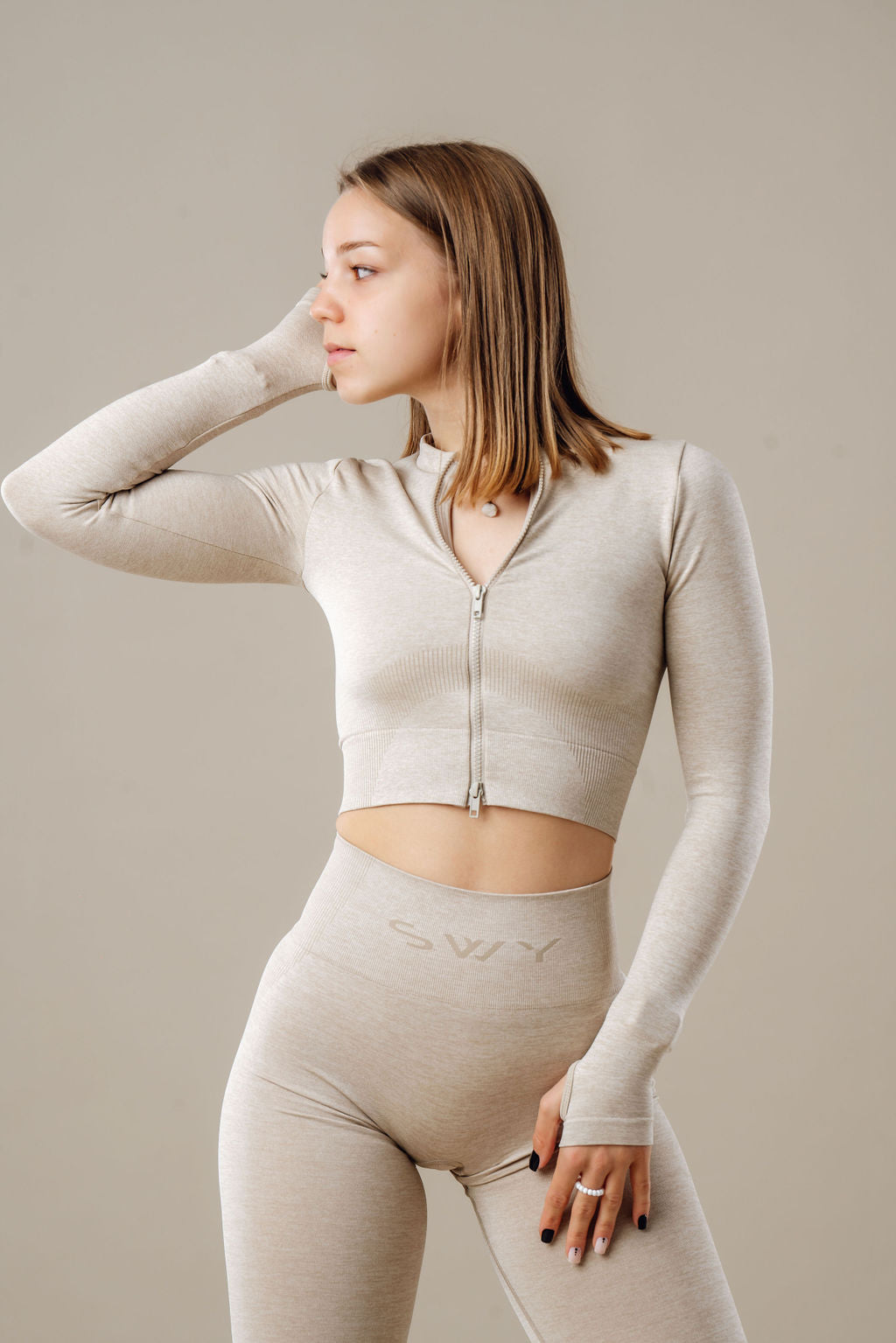 Lasting Seamless Maglia Crop Zip