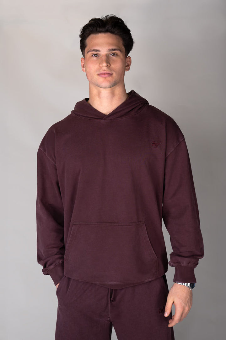 Washed Velvet Hoodie front view