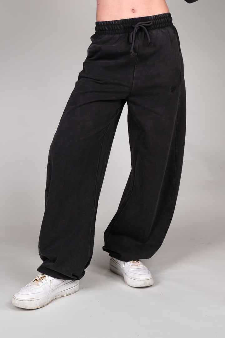 Washed Black Balloon pants front view