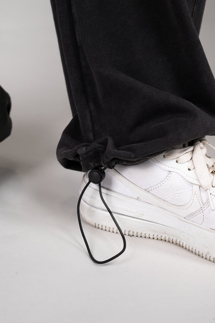 Washed Black Balloon pants details