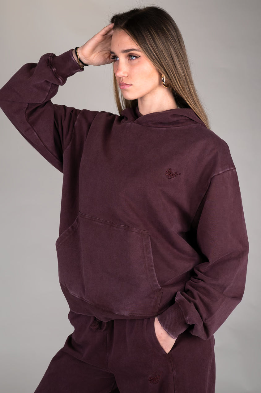 Washed Velvet Hoodie 