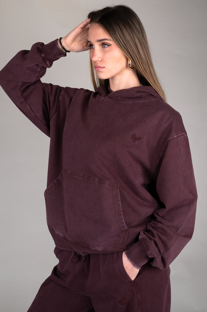 Washed Velvet Hoodie 