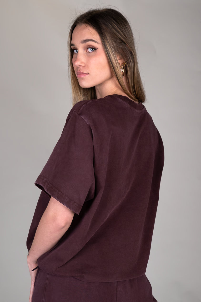 Washed red T-Shirt back view